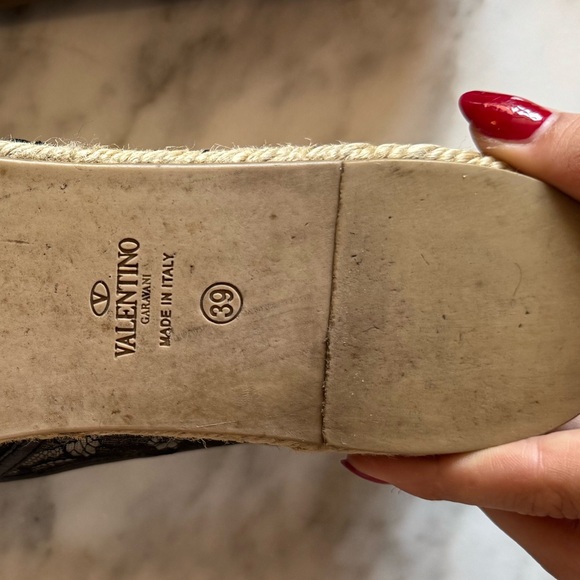 Valentino Garavani Black Lace Espadrilles - Picture 4 of 4
